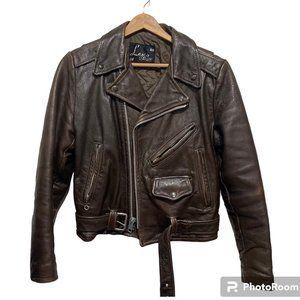 Rare Find 60's Vintage Lesco Brown Heavy Leather Jacket